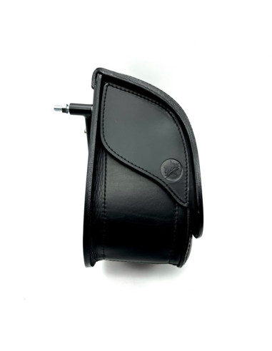 Black Saddlebag Custom + Frame for Indian Boober Twenty Rogue Sixty (20017-2024) Leather Solo Bag