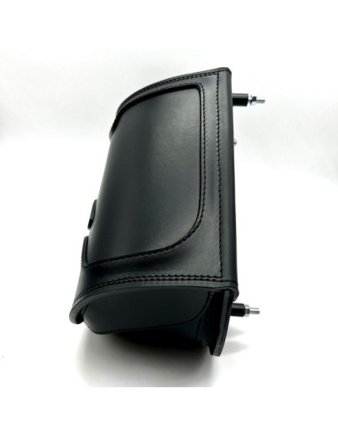 Black Saddlebag Custom + Frame for Indian Boober Twenty Rogue Sixty (20017-2024) Leather Solo Bag
