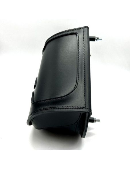 Black Saddlebag Custom + Frame for Indian Boober Twenty Rogue Sixty (20017-2024) Leather Solo Bag