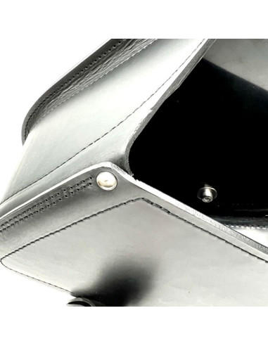 Black Saddlebag Custom + Frame for Indian Boober Twenty Rogue Sixty (20017-2024) Leather Solo Bag