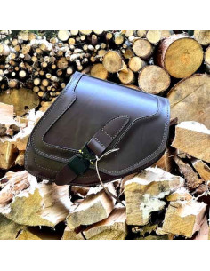 Brown Saddlebag + Frame for Indian Boober Twenty Rogue Sixty (20017-2024) Leather Solo Bag Custom 2