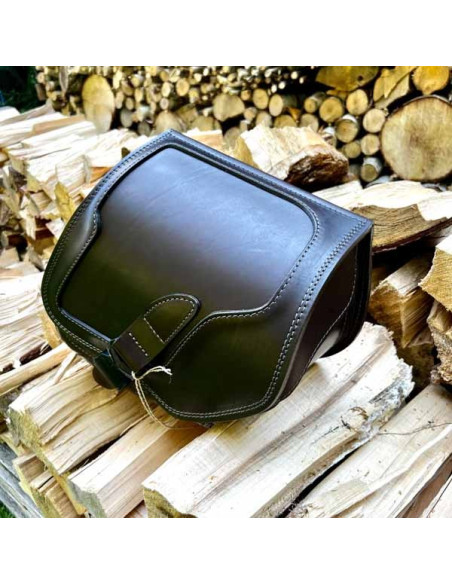 Brown Saddlebag + Frame for Indian Boober Twenty Rogue Sixty (20017-2024) Leather Solo Bag Custom