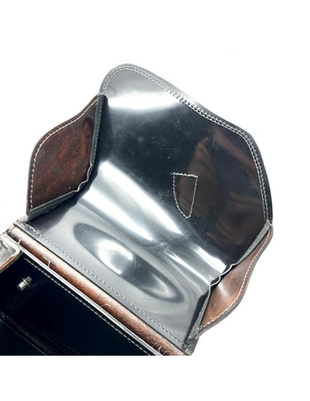 Brown Saddlebag + Frame for Indian Boober Twenty Rogue Sixty (20017-2024) Leather Solo Bag Custom