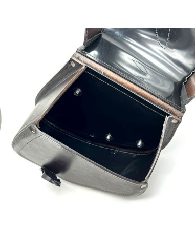 Brown Saddlebag + Frame for Indian Boober Twenty Rogue Sixty (20017-2024) Leather Solo Bag Custom