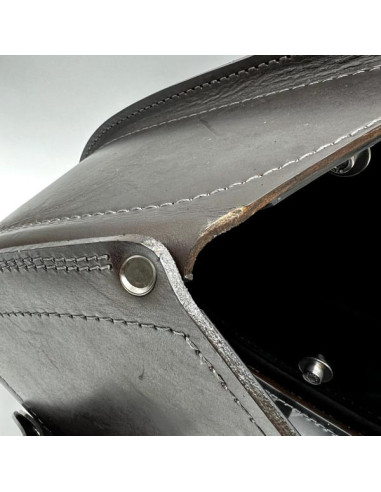 Brown Saddlebag + Frame for Indian Boober Twenty Rogue Sixty (20017-2024) Leather Solo Bag Custom