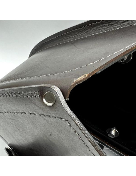 Brown Saddlebag + Frame for Indian Boober Twenty Rogue Sixty (20017-2024) Leather Solo Bag Custom