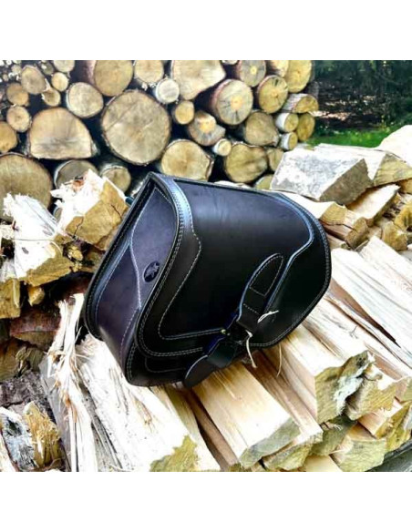 Brown Saddlebag + Frame for Indian Boober Twenty Rogue Sixty (20017-2024) Leather Solo Bag Custom