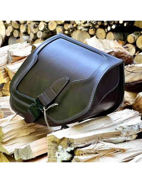 Brown Saddlebag + Frame for Indian Boober Twenty Rogue Sixty (20017-2024) Leather Solo Bag Custom
