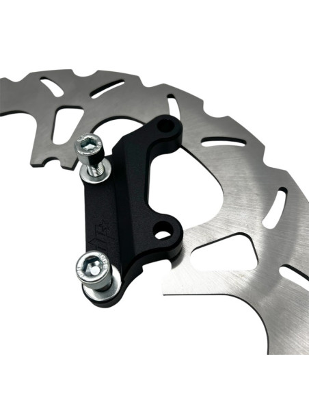 Left Upgrades OEM Caliper Adapter Bracket 14" (355mm) rotor Harley Davidson Dyna Softail Touring