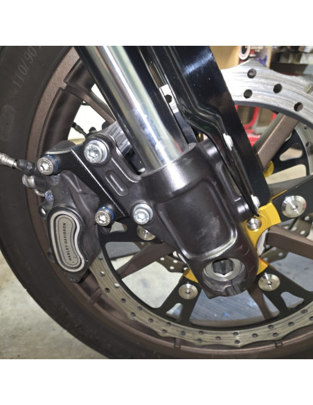 Right Upgrades OEM Caliper Adapter Bracket 14" (355mm) rotor Harley Davidson Dyna Softail Touring