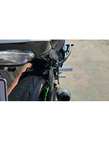 Rear Sets Footrests Pegs Subcage Kawasaki ZX10R Ninja (2011-2015) Stunt Gymkhana