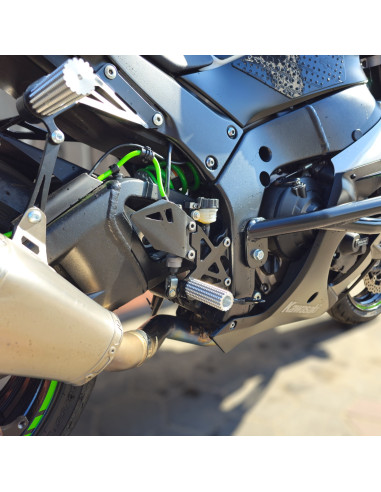 Front Sets Driver's Footrest Footpegs Kawasaki ZX10R Ninja (2011-2015)  Stunt Gymkhana