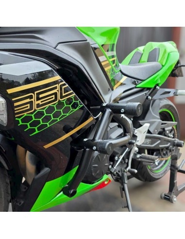 Kawasaki Ninja 650 Crash Cage (2017-2024) - Stunt Drift Street Engine Guard Highway Bar
