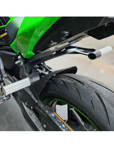 Rear Sets Footrests Pegs Subcage Kawasaki Ninja 650 EX650 Stunt Gymkhana