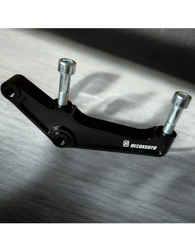 Left Upgrades Caliper Adapter Bracket Accossato 108mm Harley Davidson (2000-2023) Sportster Softail Dyna Touring