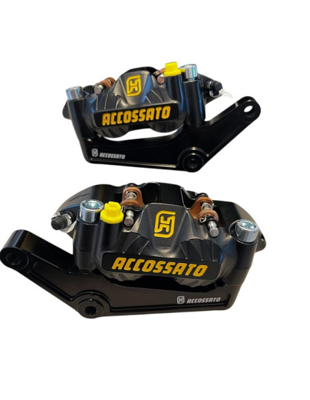 Set of Two Upgrades Calipers Adapters Brackets Accossato 108mm Harley Davidson (2000-2023) Sportster Softail Dyna Touring