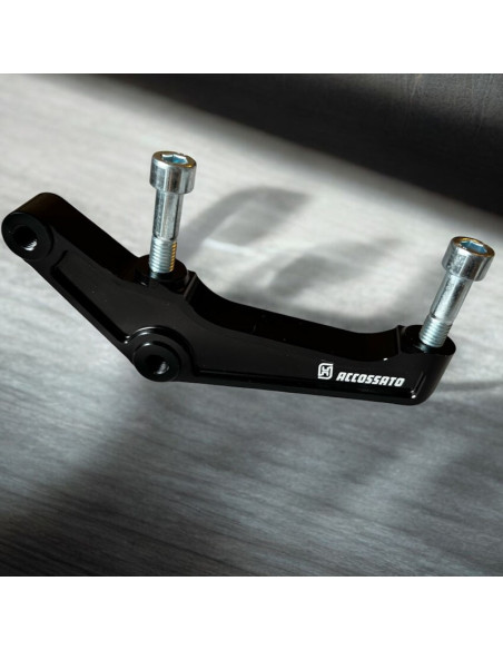 Set of Left Upgrades Caliper Adapter Bracket + Accossato 108mm Harley Davidson (2000-2023) Sportster Softail Dyna Touring