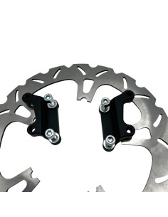 Set of Right and Left Upgrades OEM Calipers Adapter Bracket 14" (355mm) rotor Harley Davidson Dyna Softail Touring 2