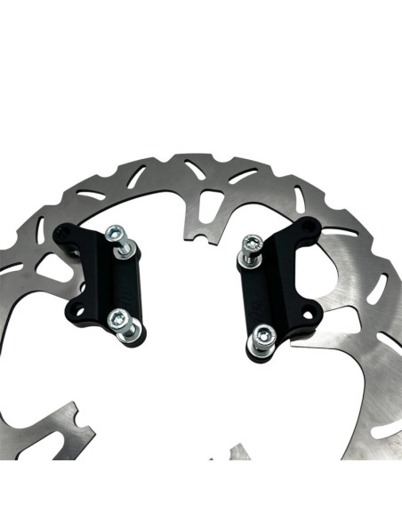 Set of Right and Left Upgrades OEM Calipers Adapter Bracket 14" (355mm) rotor Harley Davidson Dyna Softail Touring