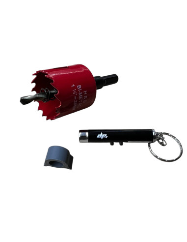 Hole Saw for Cutting Fairings Under the Cage + Laser for Marking - Check the Motorcycle Model