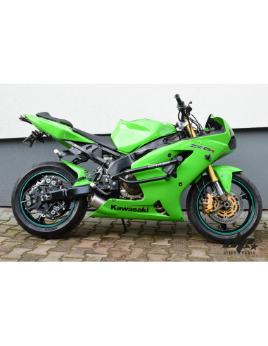 Kawasaki ZX6R 636 Crash Cage - (2003-2026) - Engine Guard Crash Bar Stunt drift