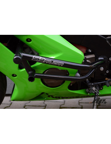 Kawasaki ZX6R 636 Crash Cage - (2003-2026) - Engine Guard Crash Bar Stunt drift