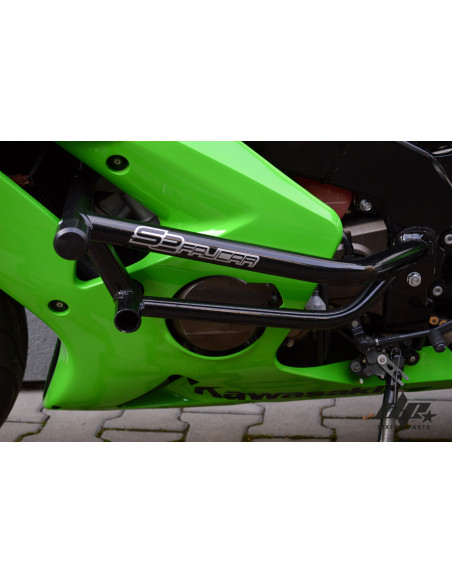 Kawasaki ZX6R 636 Crash Cage - (2003-2026) - Engine Guard Crash Bar Stunt drift